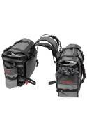 Turkana Gear HippoHips Classic Hybrid soft motorbike panniers Over-the-seat Throw-over strap set.