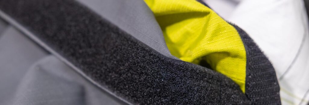 Close-up of Turkana Duffalo showing triple-layer fabric for extreme durability and waterproof protection