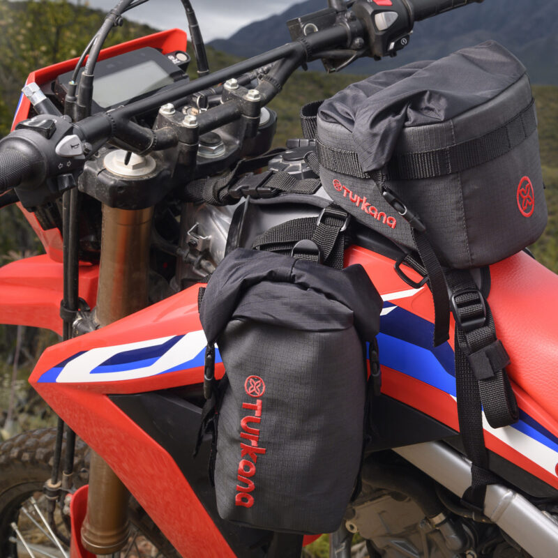 Turkana Gear GeckoGrip modular universal tank bag harness for Adventure Enduro Motorcycle Riders