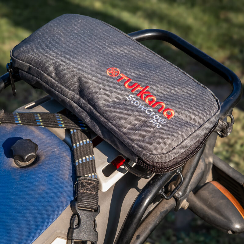 Pack flat, ride light. The Turkana StowCrow Pro isn’t a bulky tool roll – it’s a slim, flat-fold pouch that keeps your tools organized and easy to pack for any motorcycle adventure.
