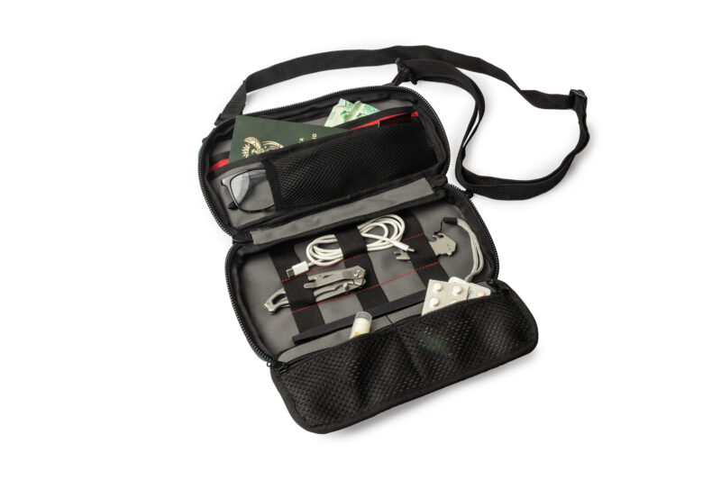 Turkana StowCrow EDC Every Day Carry- storage sleeves and removable zip pockets. Mobile phones, passports, wallets, keys, ect