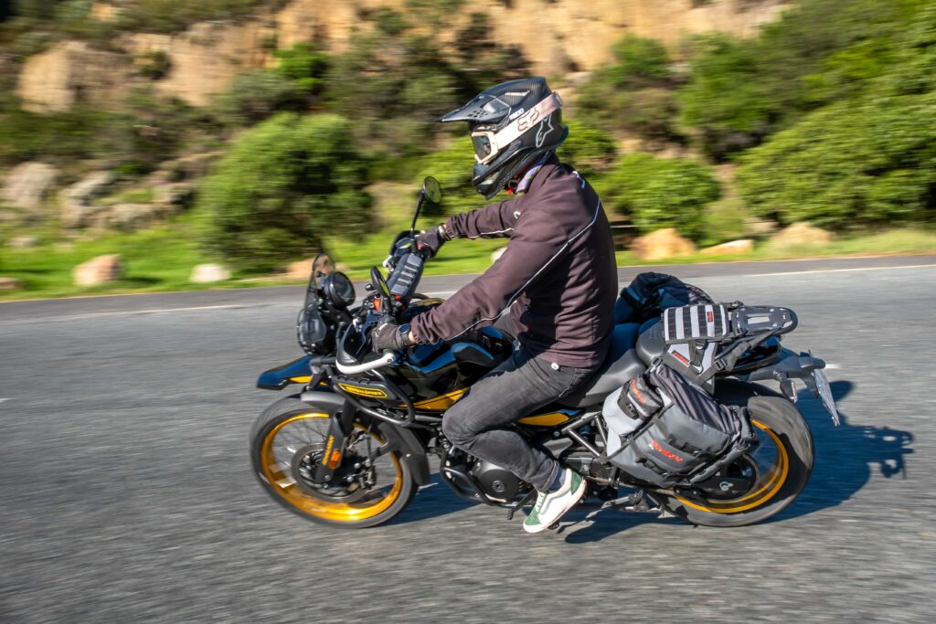 Royal Enfield Himalayan with Turkana Gear MadMules panniers on rocky trail
