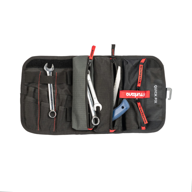 TurkanaGear_StowCrow_Quick Fix_tool_pouch_motorcycle_adventure_enduro_removable pouches_parts tray
