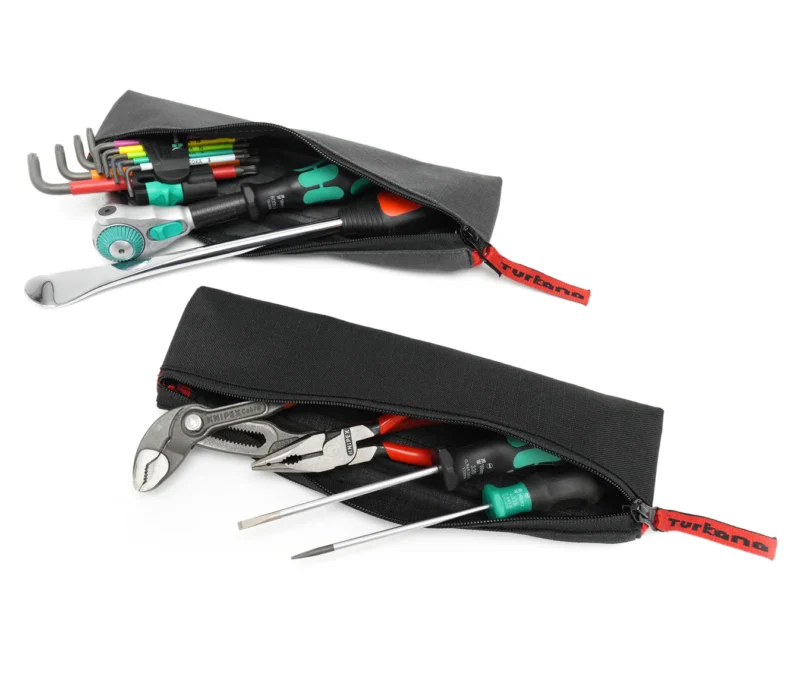 Turkana BushFix and Quickfix Modular Tool Pouch Customizable compartments and tie-down loops let you secure tools anywhere on your bike. Built tough for ADV, dual-sport, and overland riders.